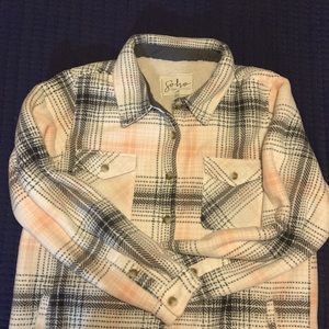 Flannel button up jacket.